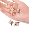 Alloy Enamel Connector Charms with Synthetic Turquoise FIND-YW0003-52-4