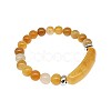 Natural Citrine Bead Stretch Bracelets for Women Men MZ7269-05-1