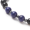 7Pcs 7 Style Natural & Synthetic Mixed Gemstone & Alloy Beaded Stretch Bracelets Set for Women BJEW-JB09262-3