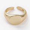 Brass Cuff Rings X-RJEW-C101-03G-3