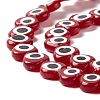 Handmade Evil Eye Lampwork Beads Strands LAMP-F023-B10-5