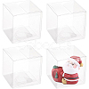Transparent Plastic PET Box Gift Packaging CON-WH0052-9x9cm-1