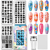 Stainless Steel DIY Nail Art Templates MRMJ-WH0092-165-1