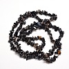 Natural Black Onyx Chip Bead Strands Dyed & Heated G-M205-43-2