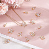 16Pcs 4 Styles Brass Pave Clear Cubic Zirconia Connector Charms KK-HY0004-39-3