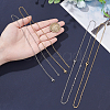 12Pcs 2 Colors 304 Stainless Steel Cable Chain Necklace STAS-UN0029-43-2