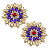 2Pcs Alloy Glass Rhinestone Cabochons FIND-FG0004-83G-1