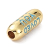 Eco-Friendly Brass Enamel Beads KK-C220-06G-5