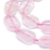 Natural Rose Quartz Beads Strands G-L552P-03-2