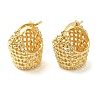 Hollow Basket Brass Hoop Earrings for Women EJEW-G399-03A-G-1