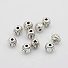 Tibetan Style Alloy Corrugate Round Spacer Beads TIBEB-O004-82-1