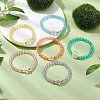 6Pcs Easter Rabbit Acrylic Beaded Stretch Bracelets BJEW-JB11294-2
