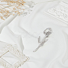 1Pc Alloy Rhinestone Brooches JEWB-LP0002-09-3