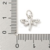 Rack Plating Brass Micro Pave Clear Cubic Zirconia Pendants KK-B093-10A-P-3