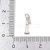 Brass Micro Pave Clear Cubic Zirconia Charms KK-P339-27P-01-3