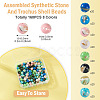 160Pcs 8 Colors Assembled Synthetic Stone and Trochus Shell Beads G-TA0002-31C-4