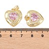Brass Micro Pave Cubic Zirconia Pendants KK-H257-05G-02-3