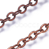 Brass Flat Oval Cable Chains CHC025Y-01-R-2