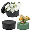 1Pc Round Cardboard Paper Storage Boxes with 1Pc Phenolic Plastic Flower Craft Foam CON-PH0003-42-1