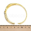 Brass Micro Pave Clear Cubic Zirconia Bangles for Women BJEW-D368-02G-5