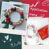 30Pcs 3 Styles Round with Christmas Theme Pattern Silicone Focal Beads SIL-SC0002-97C-7