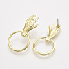 Alloy Stud Earring Findings PALLOY-S121-145-2