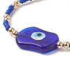 3Pcs 3 Color Evil Eye Lampwork & Glass Seed Braided Bead Bracelets Set for Women BJEW-JB09250-5