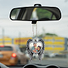 4 Sets 2 Style Zinc Alloy Heat Transfer Sublimation Blank Pendant Decorations AJEW-FH0003-32-5