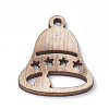 Undyed Wooden Pendants WOOD-S040-25-2