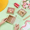 Square Folding Cardboard Kraft Paper Packing Drawer Boxes with Clear Plastic Cover CON-WH0100-57C-3