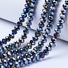 Electroplate Glass Beads Strands EGLA-A034-P6mm-B01-1