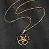 Flower 201 Stainless Steel Pendant Necklaces & Stud Earrings Sets for Women SJEW-Q025-04G-2