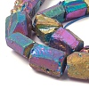 Electroplated Natural Quartz Crystal Beads Strands G-D0009-01B-05-3