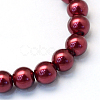 Baking Paint Pearlized Glass Pearl Round Bead Strands X-HY-Q003-6mm-39-2