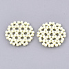 Spray Painted Acrylic Woven Beads FIND-T044-29E-2