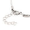 Tarnish Resistant Unisex 304 Stainless Steel Round Snake Chain Bracelets BJEW-H541-02B-P-2