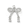 Brass Micro Pave Clear Cubic Zirconia Pendants KK-A299-09P-1