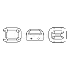 Preciosa® MAXIMA Crystal Sew-On Cups Y-PRC-SC12-50730-S-6