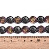 Half Electroplate Baking Paint Glass Beads Strands EGLA-K061-11A-AB11-2