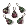 Dyed Natural Marble Pendants G-B127-03P-11-2