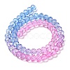 Transparent Painted Glass Beads Strands DGLA-A034-T8mm-A08-5