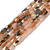 Electroplate Glass Beads Strands EGLA-D030-07B-1