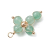 Natural Green Aventurine Pendants PALLOY-JF02885-01-4