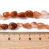 Natural Red Rabbit Fur Rutilated Quartz Beads Strands G-K395-A03-01-5