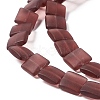 Transparent Frosted Glass Beads Strands FGLA-S001-01E-3