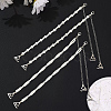 2 Pairs 2 Styles ABS Plastic Imitation Pearl Chain Non-slip Bra Straps FIND-CY0001-25-7