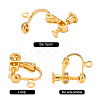 Brass Screw On Clip-on Earring Findings X-KK-L164-01G-2