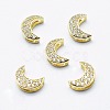 Brass Micro Pave Cubic Zirconia Pendants ZIRC-G130-08G-NR-1