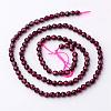 Natural Garnet Bead Strands G-K145-F-3mm-AB-2