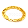 Brass Cuban Link Chain Bracelets BJEW-G710-01G-3